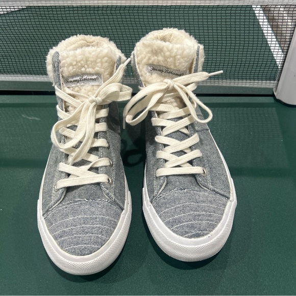 Tommy Bahama - Womans Gray High Top Sherpa/Fleece Lined Shoes Sneakers Size 10 - Picture 2 of 12